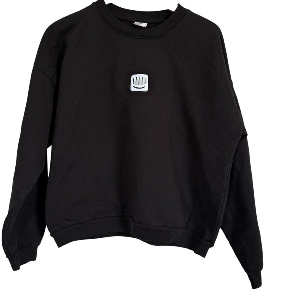 Everybody World Black Trash Crewneck Size Med made In The USA